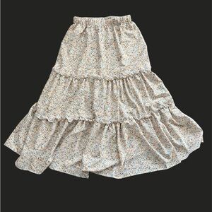 Floral Tiered Maxi Skirt